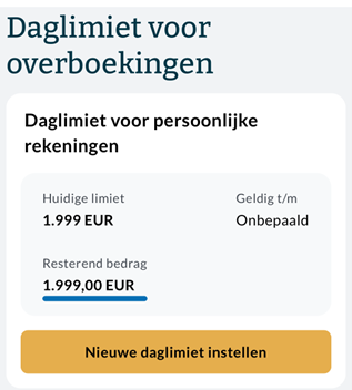 Daglimiet voor persoonlijke rekeningen