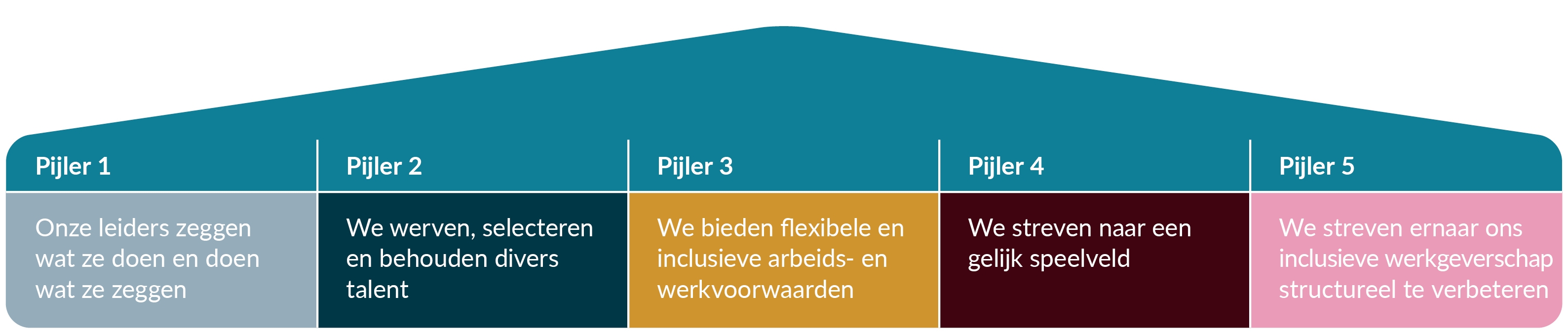 Vijf pijlers voor het benutten van het diversiteits- en inclusiepotentieel